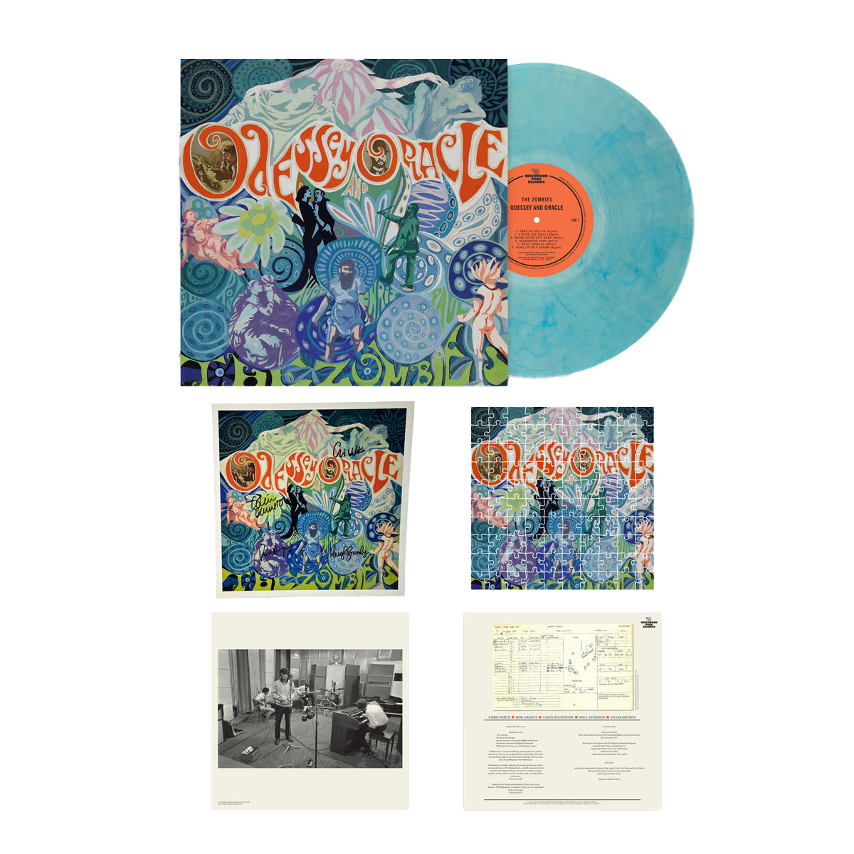 Odessey and Oracle (Mono Remastered) Limited Edition Zombies Blue Signed LP