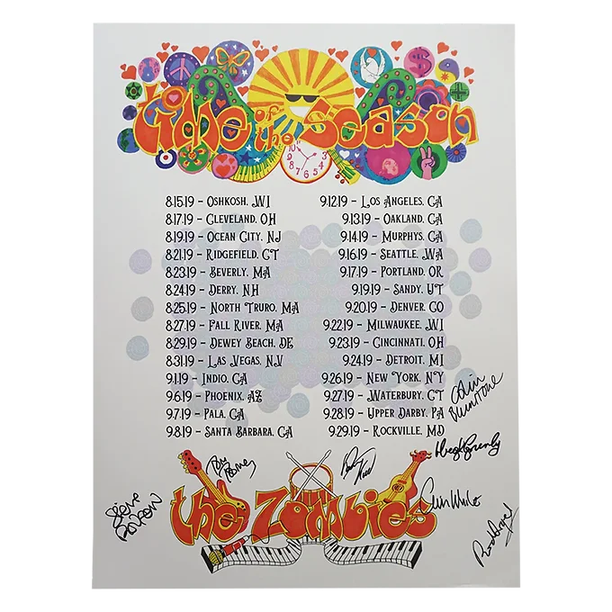 Time of the Season 50th Anniversary Tour Poster - SIGNED